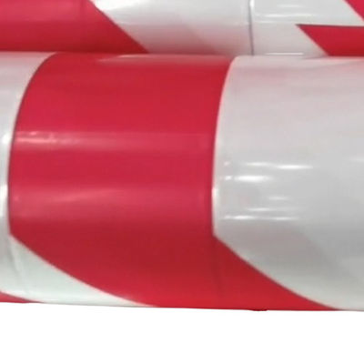 80 - 150 미크론 PE 보호 필름 LDPE HDPE 빨간색 흰색 경고 테이프