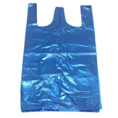 OEM 블루 웨스트 스타일 플라스틱 휴대용 가방 0.03mm 두께 대형 플라스틱 식료품 가방