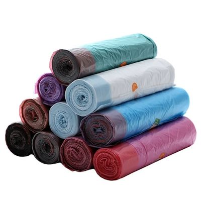 LDPE 드래그스트링 쓰레기 가방 0.04mm 두께 쓰레기통 라인어 롤