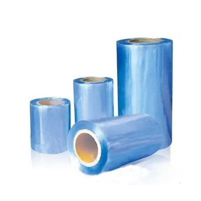 맑은 파란색 PVC 수축 랩 필름 팽창 강도 ≥45Mpa 350mm-810mm